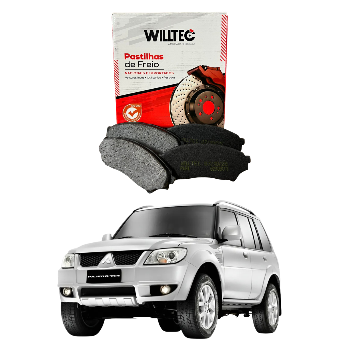 Pastilha de Freio Dianteira Pajero Io Tr4 2000 A 2015