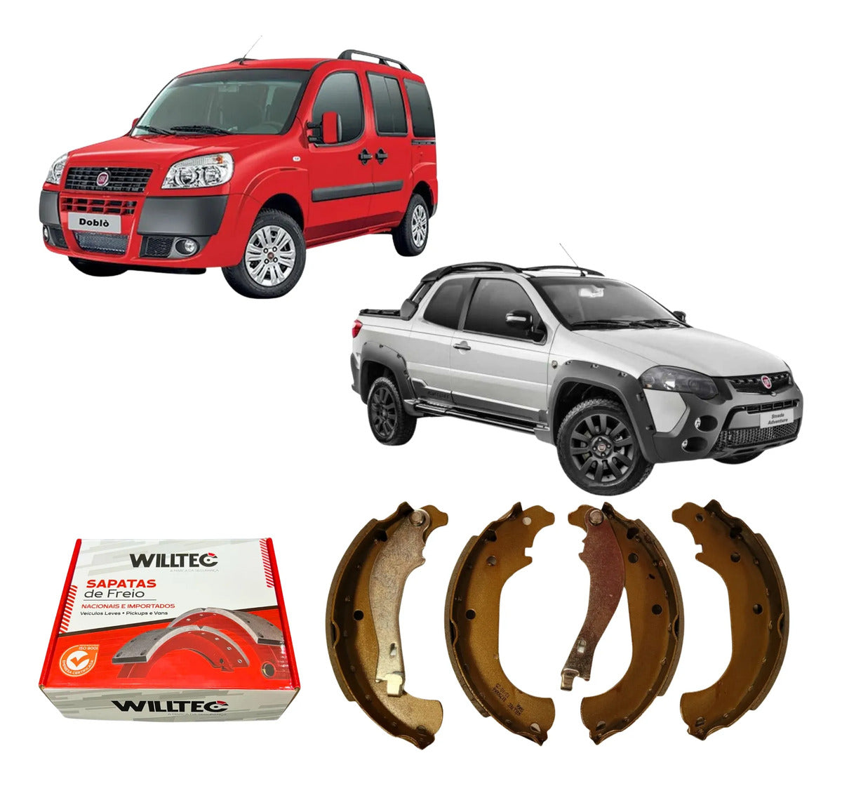 Sapata De Freio Fiat Doblô Strada Adventure Locker Flex 2013 Em Diante