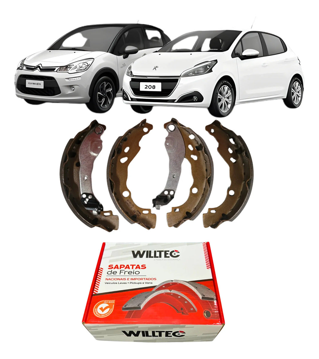 Sapata De Freio Peugeot 208 1.5 1.6 2012 Em Diante