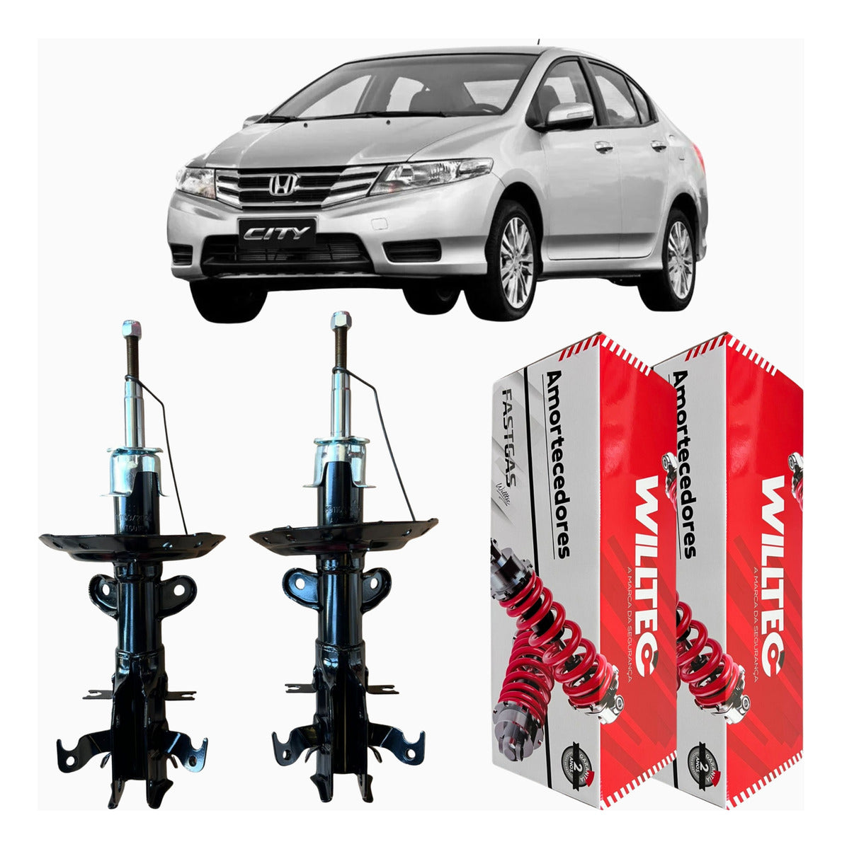 Par Amortecedor Dianteiro Honda City 2009 a 2014