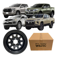 Roda Daytona Black Aro 16 Tala 8 Furação 6x139.7  Offset-30 L200 Todos Os Modelos