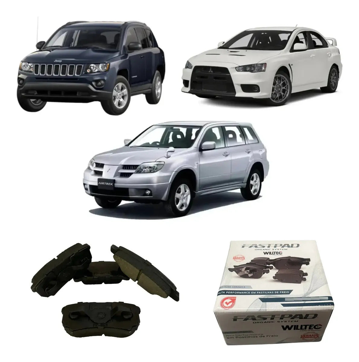 Pastilha de Freio Traseira Mitsubishi Airtrek 2002 A 2006 Cerâmica