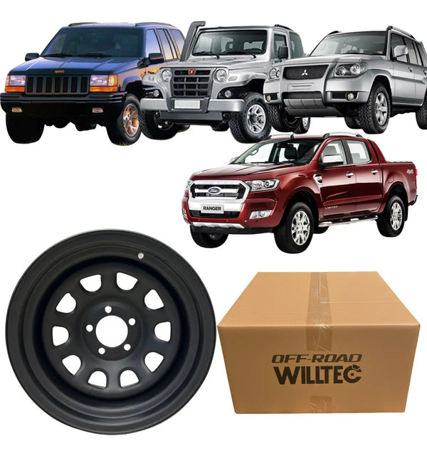 Roda Daytona Aro 15 Tala 8 Furação 5x114 Offset -25 Jeep Cherokee