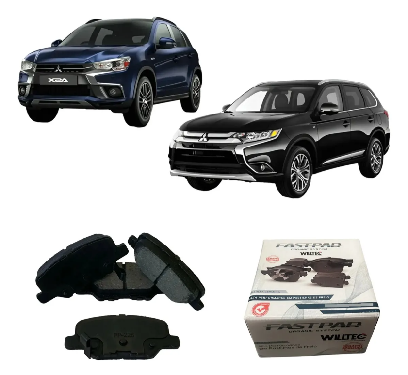 Pastilha Freio Traseira Mitsubishi Outlander 2014 A 2017 Cerâmica