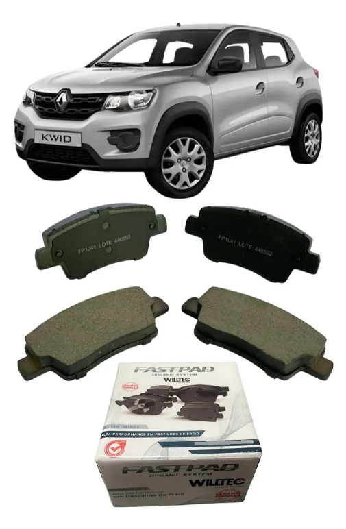 Pastilha de Freio Dianteira Renault Kwid 2017 a 2026 Cerâmica