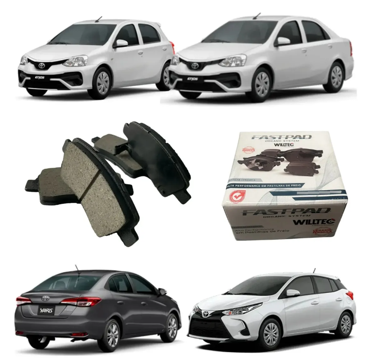 Pastilha de Freio Dianteira Toyota Etios 2012 A 2021  Cerâmica