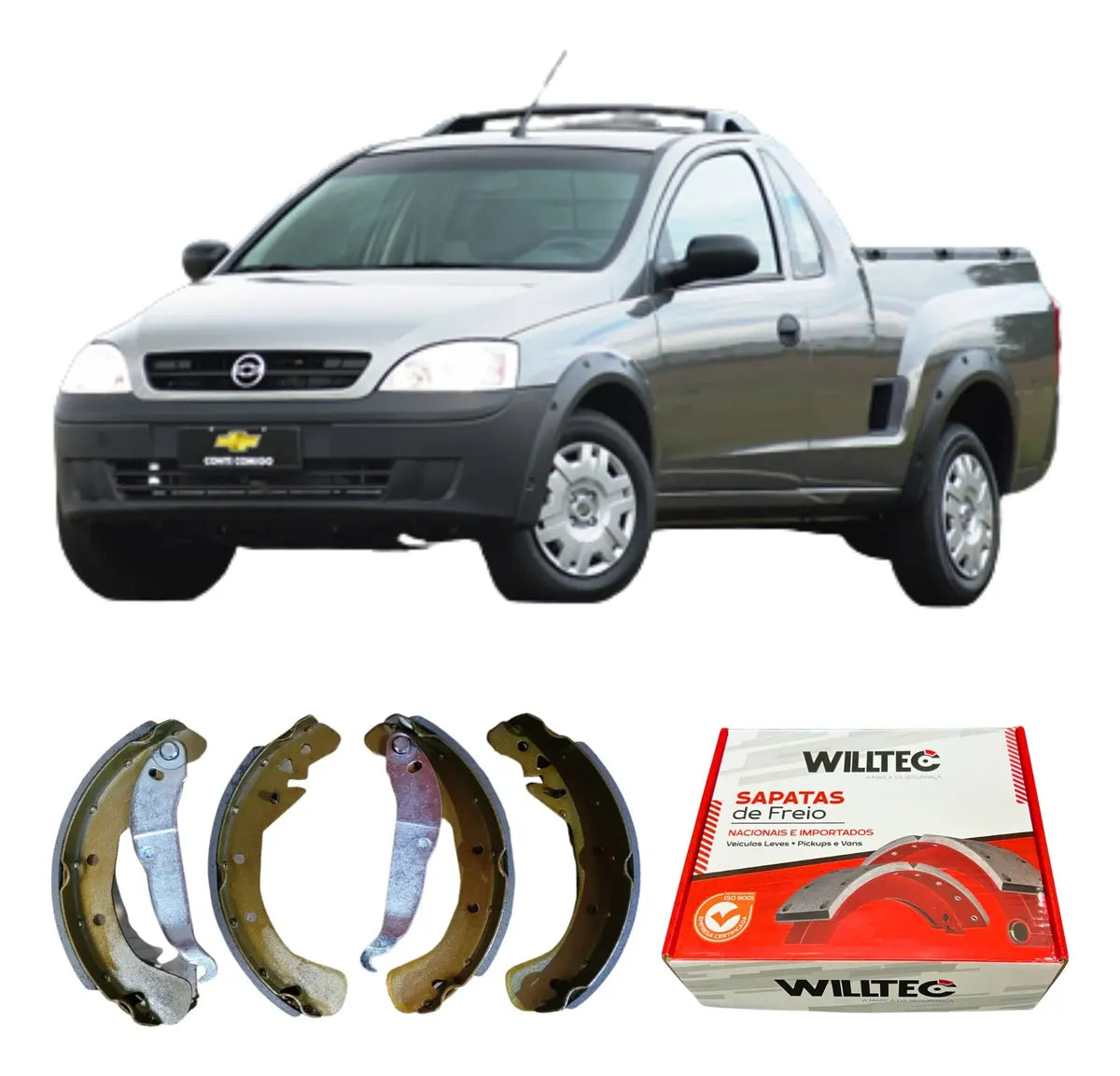 Sapata De Freio Chevrolet Montana 2002 Em Diante