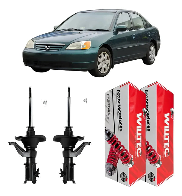 Par Amortecedor Dianteiro Honda Civic 2001 A 2002