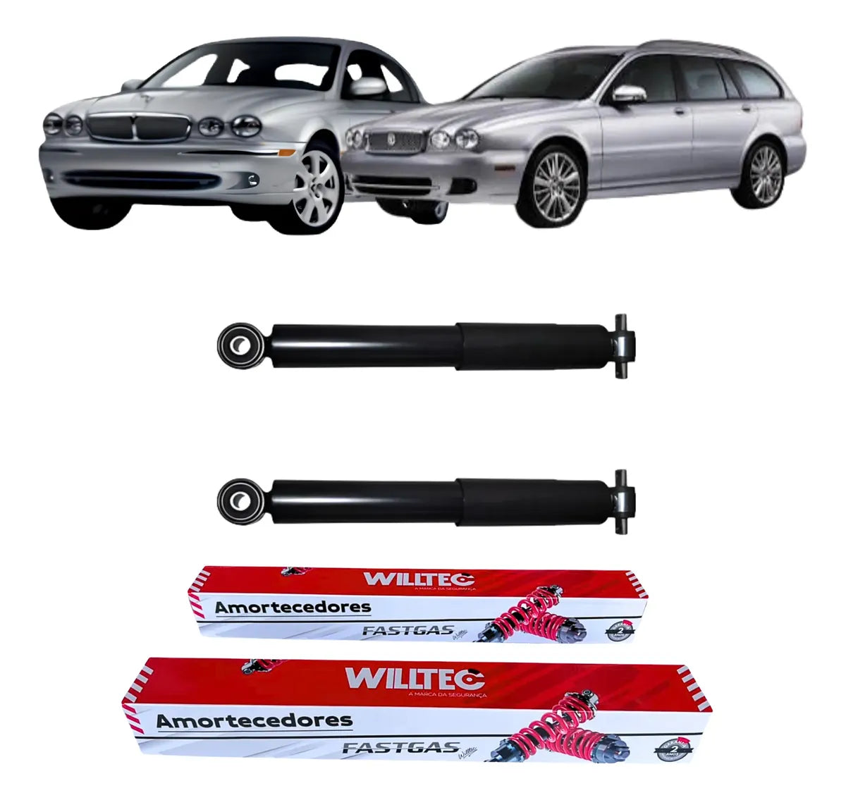 Par Amortecedor Traseiro Jaguar X-Type 2004 A 2008