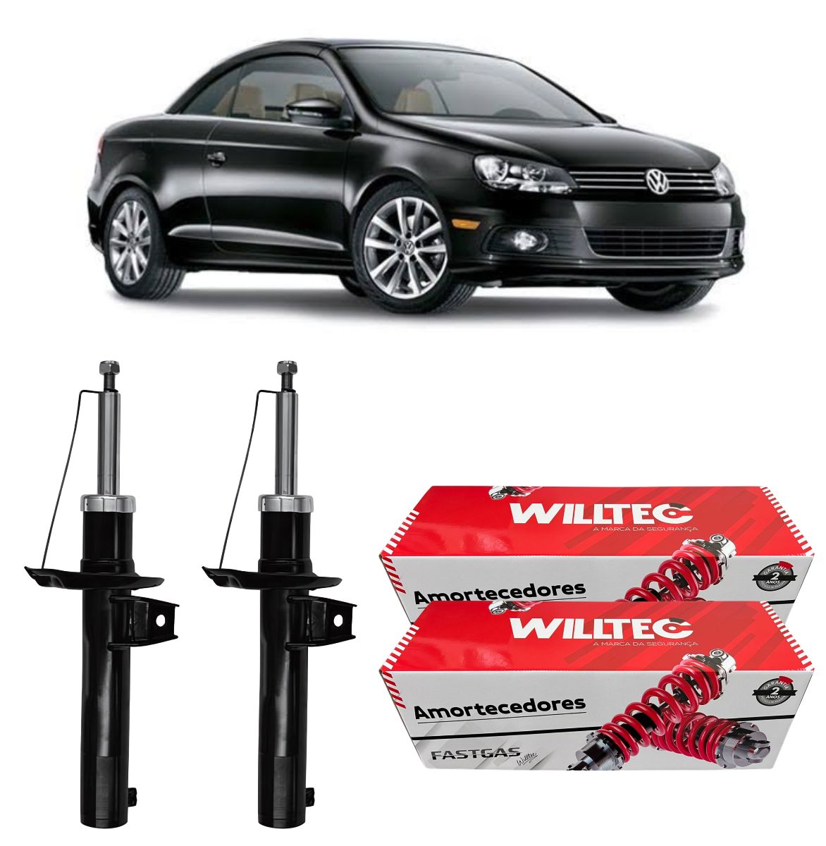 Par Amortecedor Dianteiro Vw Eos 2007 A 2016