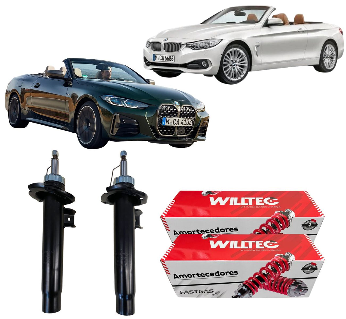 Par Amortecedor Dianteiro BMW Série 4 Cabrio F33 F83 2013 Em Diante