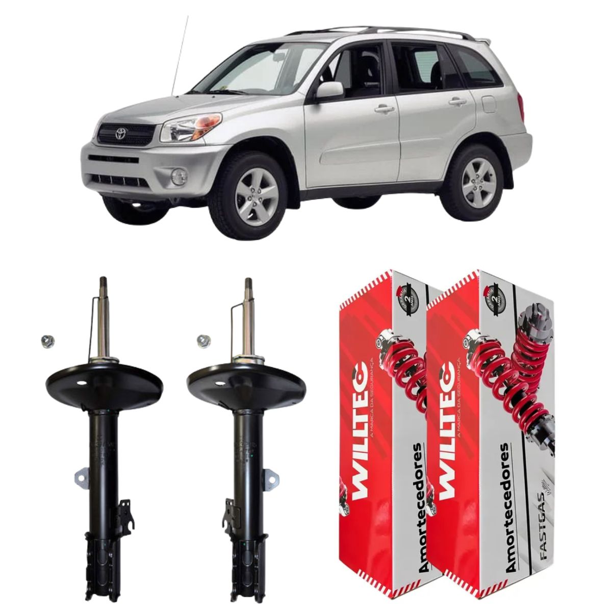 Par Amortecedor Dianteiro Toyota RAV4 2001 A 2005