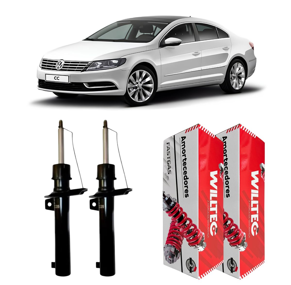 Par Amortecedor Dianteiro Vw Passat CC 2008 Em Diante