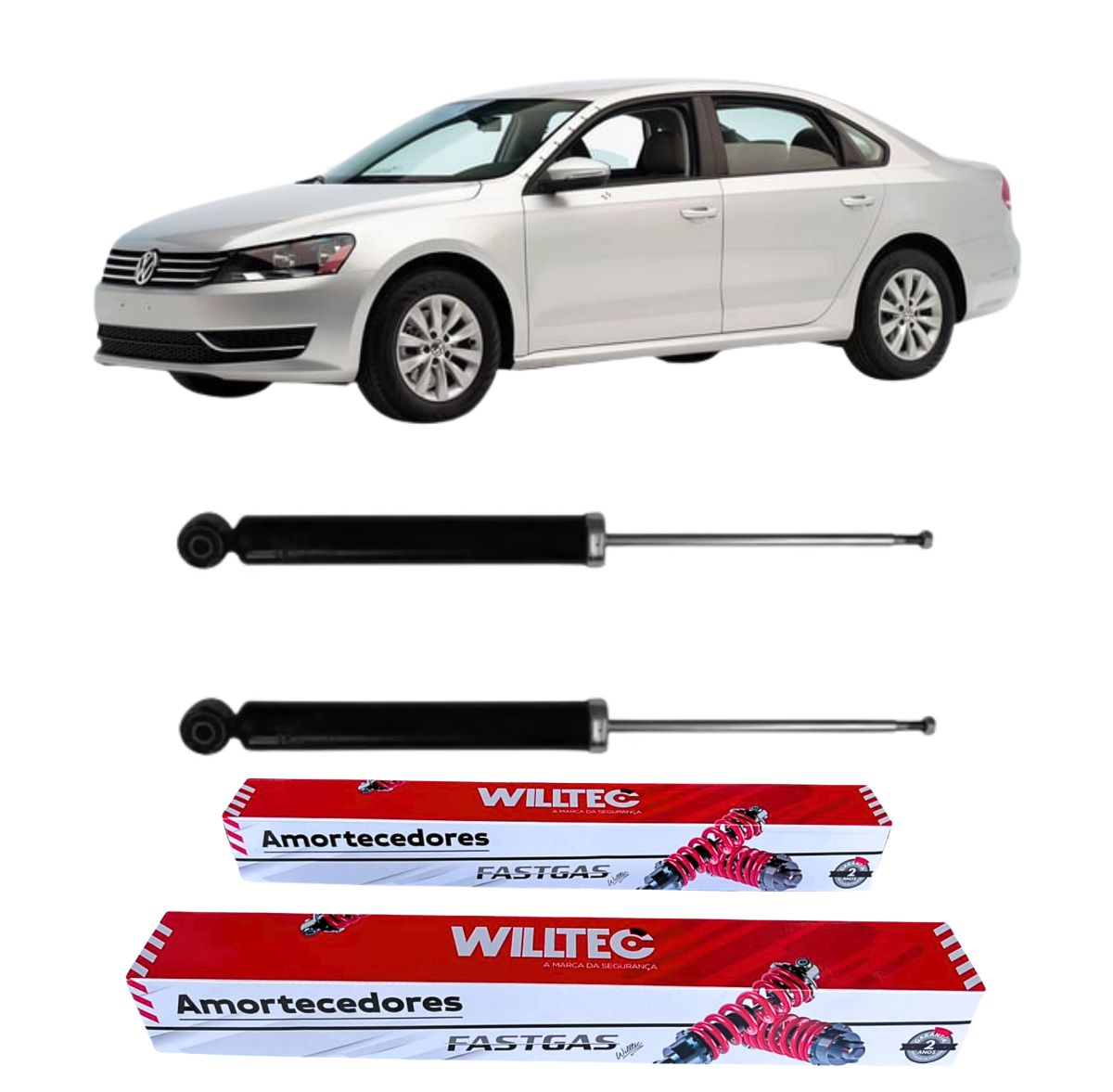 Par Amortecedor Traseiro Vw Passat 2005 Em Diante