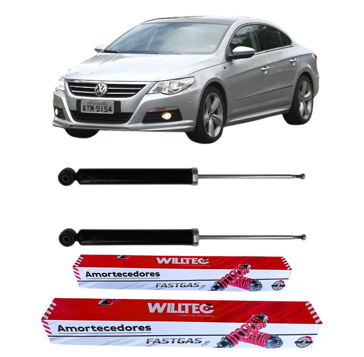 Par Amortecedor Traseiro Vw Passat CC 2008 Em Diante