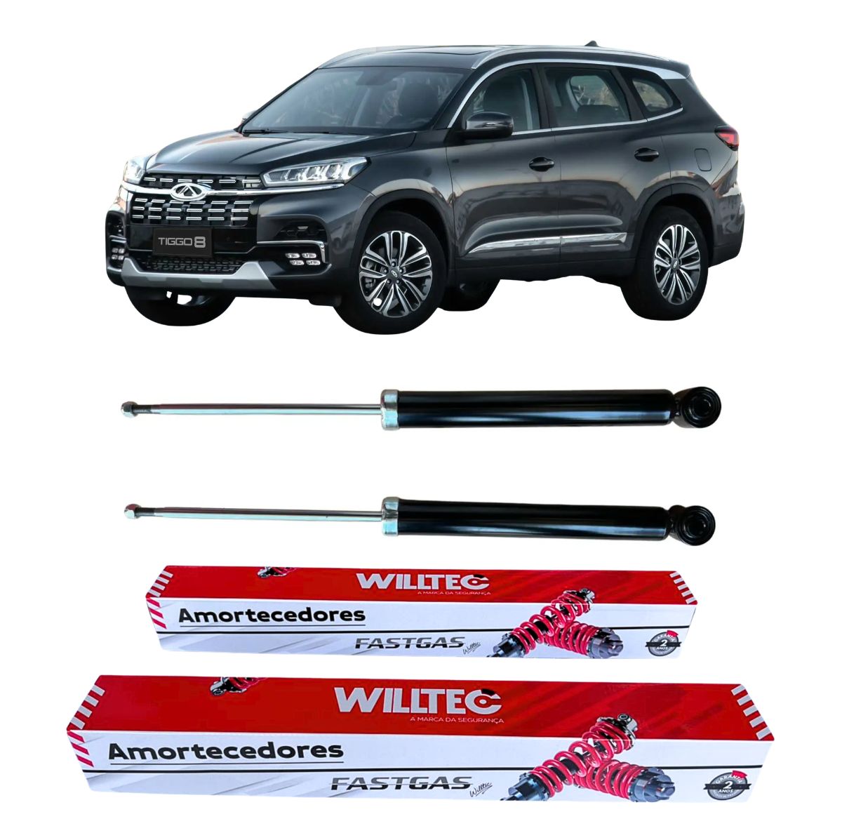 Par Amortecedor Traseiro Chery Tiggo 8 2020 Em Diante