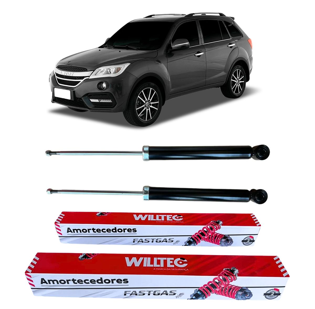 Par Amortecedor Traseiro Lifan X60 2013 A 2018