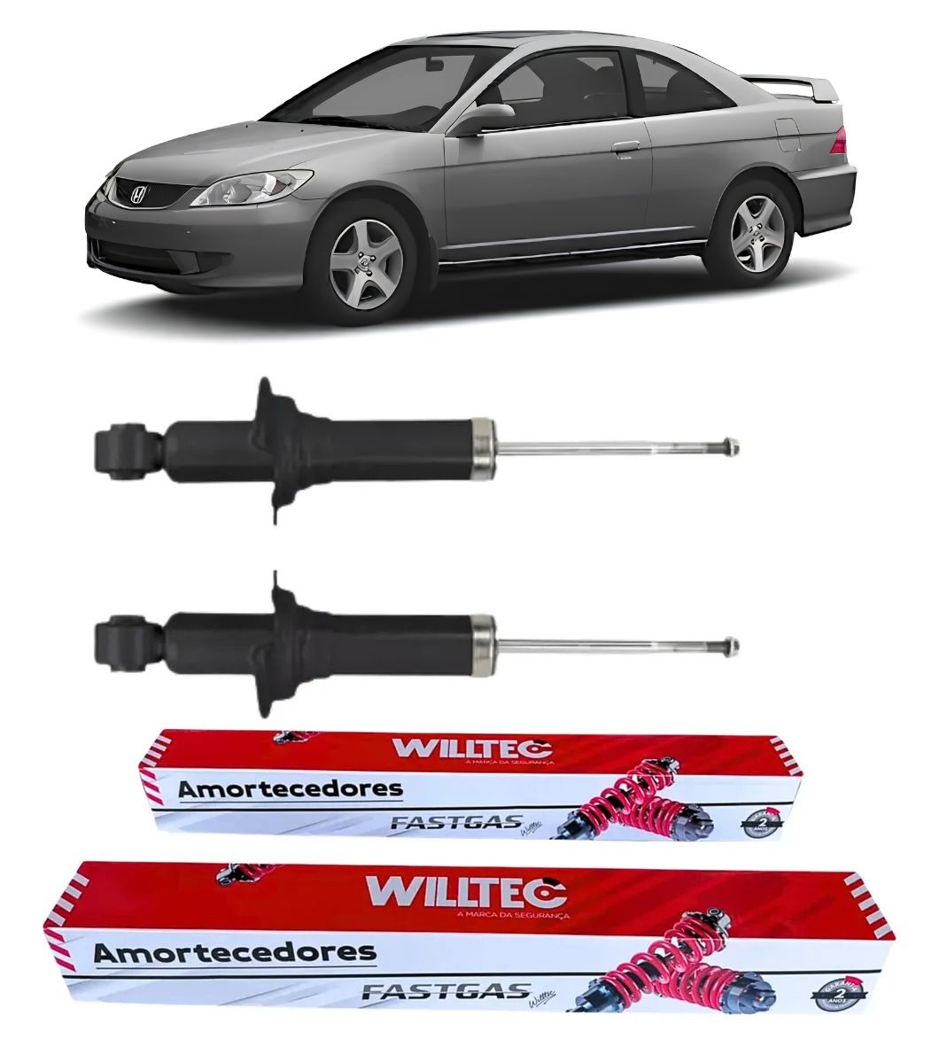 Par Amortecedor Traseiro Honda Civic Haste Grossa 2003 A 2005