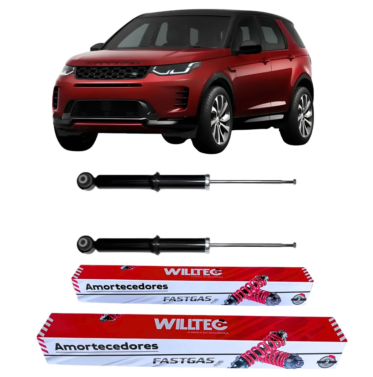 Par Amortecedor Traseiro Land Rover Discovery Sport L550 2014 Em Diante