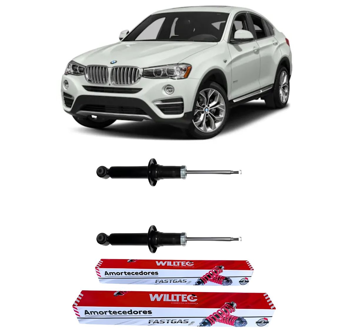 Par Amortecedor Traseiro BMW X4 2014 A 2018