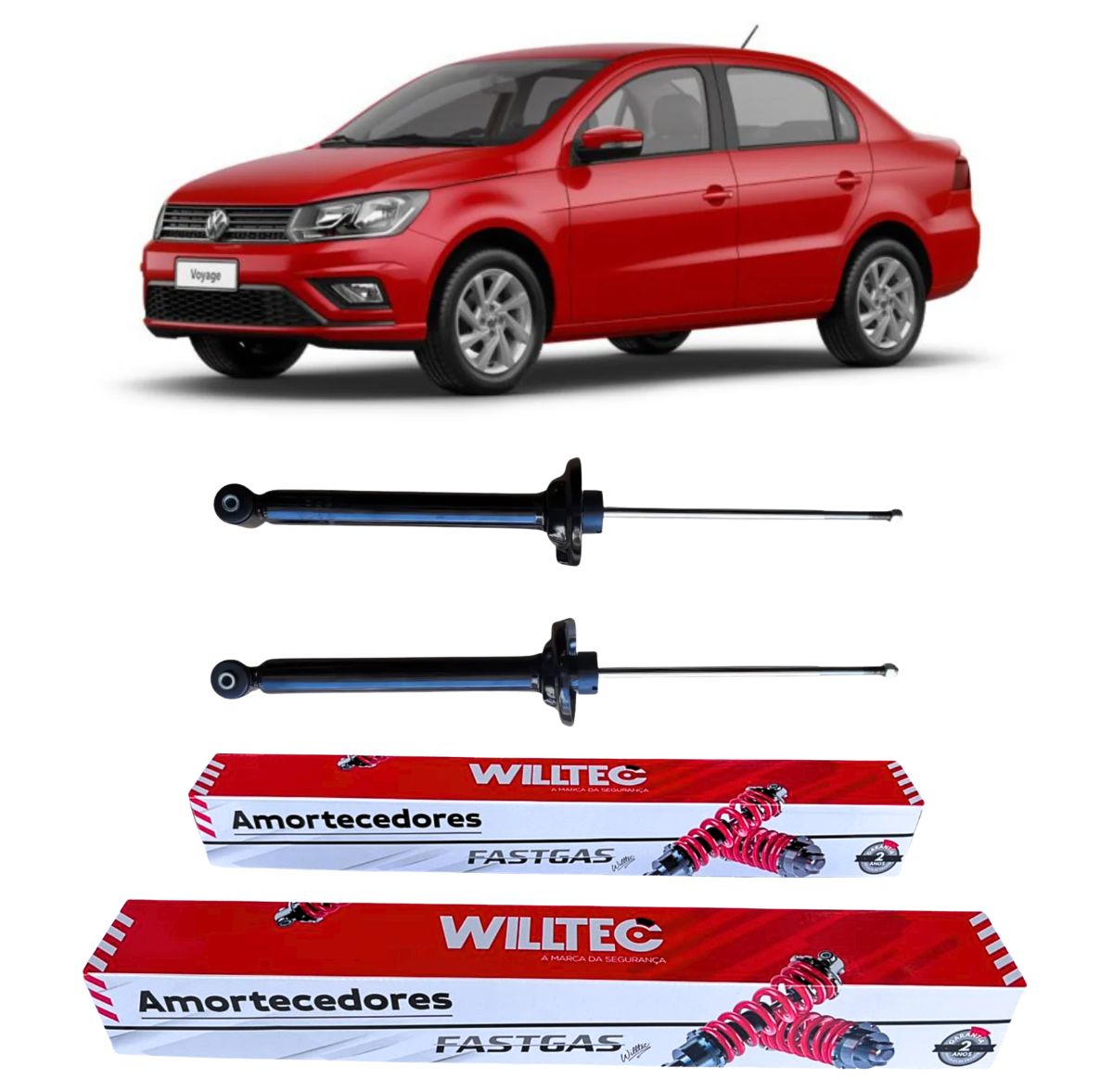 Par Amortecedor Traseiro Volkswagen Voyage 2008 A 2022