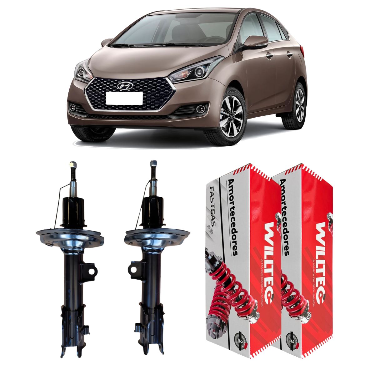 Par Amortecedor Dianteiro Hyundai Hb20s 2012 A 2019