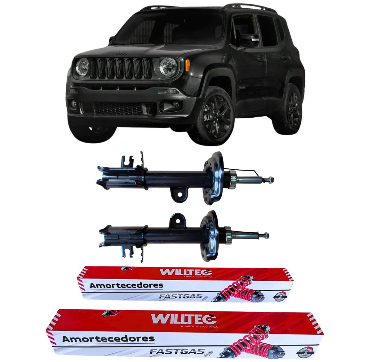 Par Amortecedor Traseiro Jeep Renegade 4x2 2015 A 2021