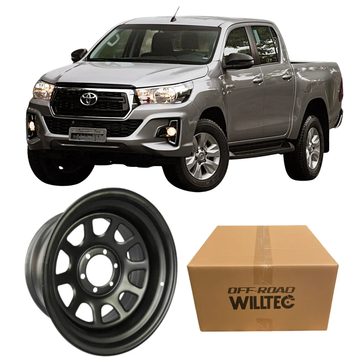 Roda Daytona Black Aro 16 Tala 8 Furação 6x139.7 Offset-30 Hilux