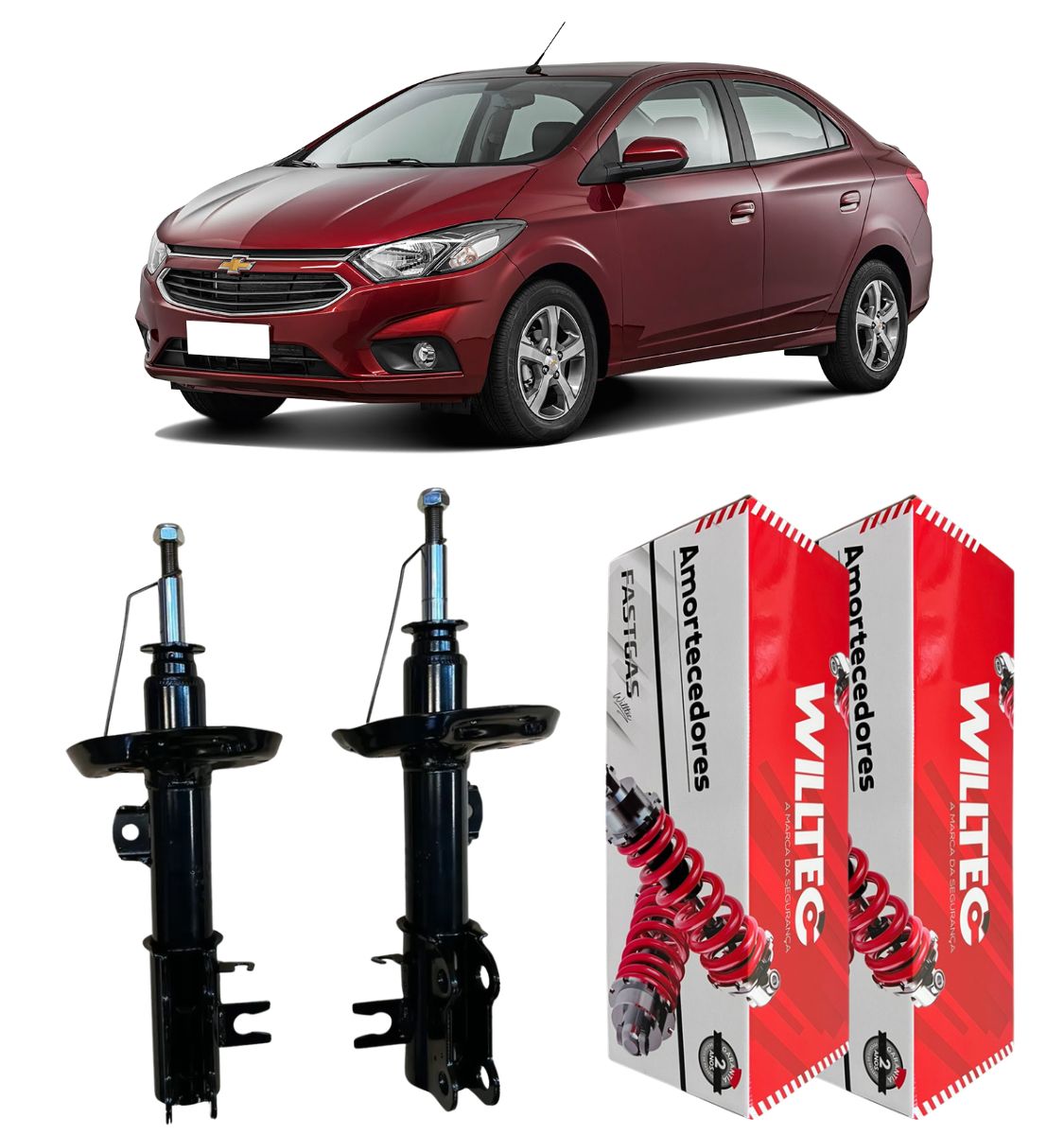 Par Amortecedor Dianteiro Chevrolet Prisma 2012 A 2019