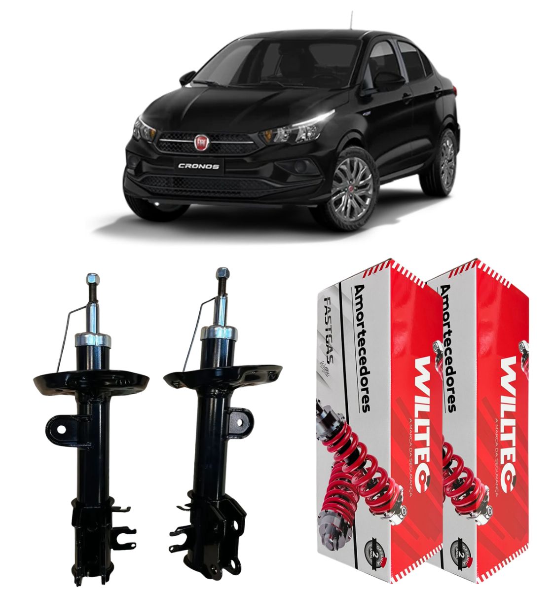 Par Amortecedor Dianteiro Fiat Cronos 2018 Em Diante