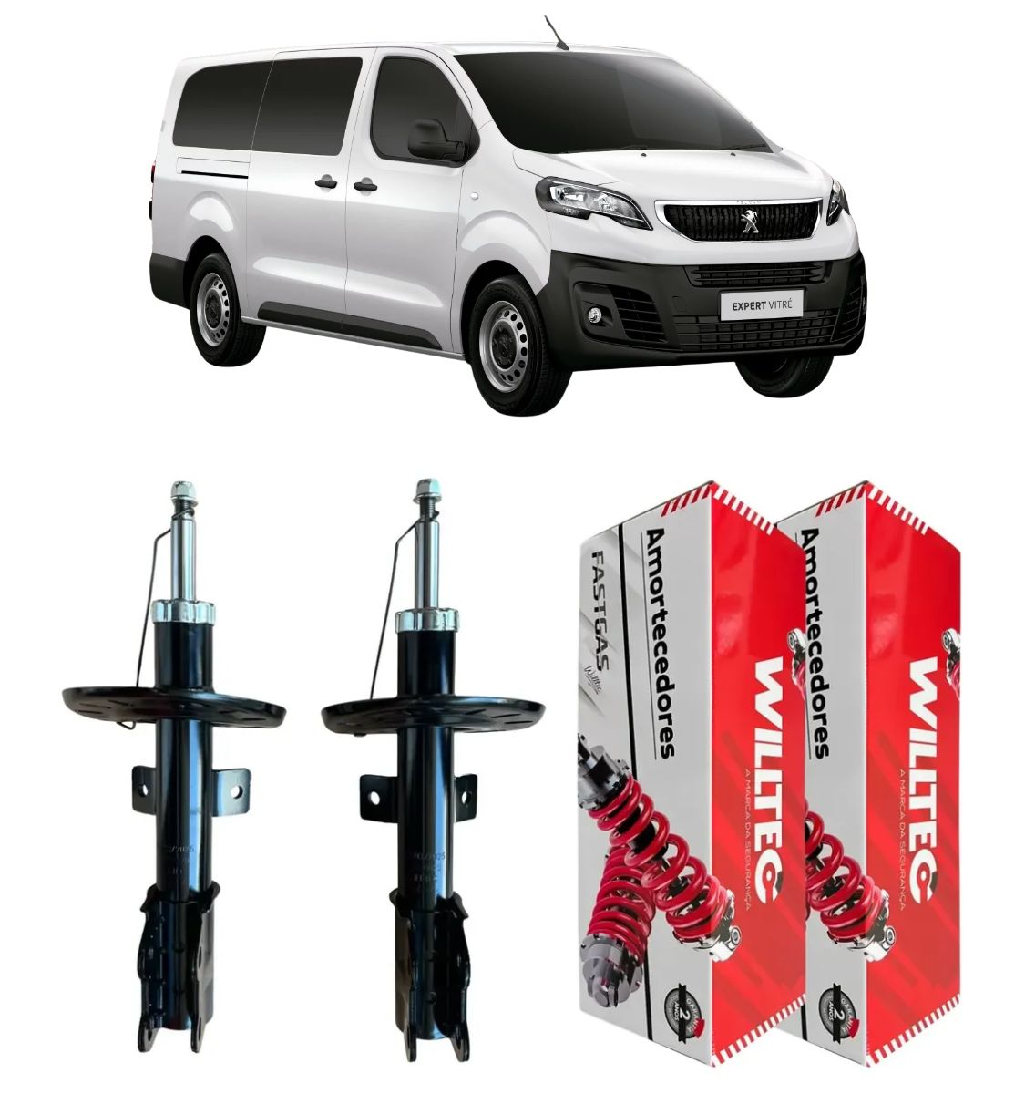 Par Amortecedor Dianteiro Peugeot Expert 2017 Em Diante